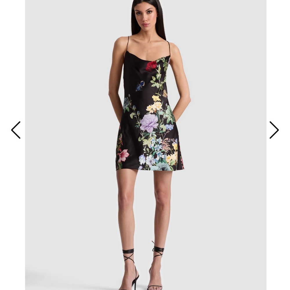 Alice + Olivia Harmony Cowl Back Slip Dress NWT